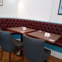 Seating at Cadwaladers in Porthmadog