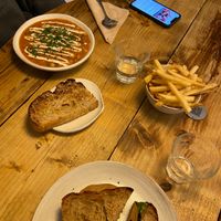 Dhal, chips  at Jaunty Goat Coffee - Northgate St in Chester