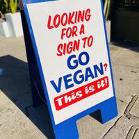 Sign  at BESTIES Vegan Paradise - Hollywood in Hollywood
