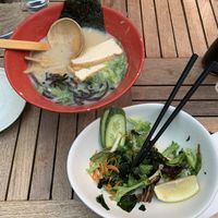 Seaweed salad and vegan ramen at Shoryu Ramen - Carnaby in London