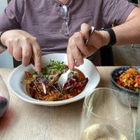 Aubergine Chermoula  at Stem & Glory in London