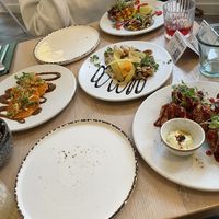 Kimchi pancakes, bbq cauliflower wings, Korean fish tacos & swede gnocchi   at Stem & Glory in London