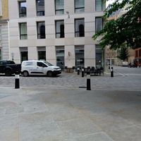 Outside the cafe at Stem & Glory in London