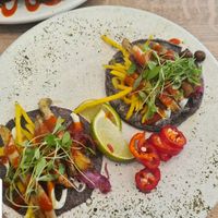 Fish tacos at Stem & Glory in London