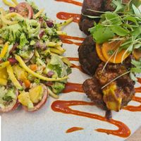 Sweet & sour brocoli at Stem & Glory in London