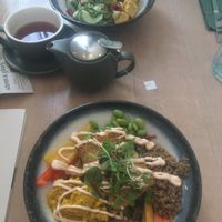 Yoga Bowl (mine) and Mediterrane Bowl  at Stem & Glory in London