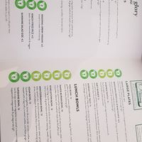 Menu at Stem & Glory in London