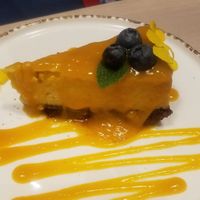 Mango cheesecake at Stem & Glory in London