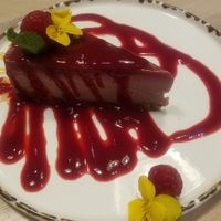 Raspberry cheesecake at Stem & Glory in London