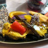 Hummus starter at Stem & Glory in London