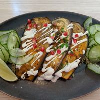 Aubergine Chermoula at Stem & Glory in London