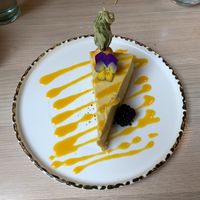 Mango “cheese” cake at Stem & Glory in London