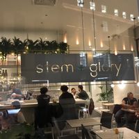Outside of restaurant  at Stem & Glory in London