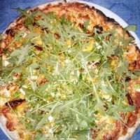 The vegan gluten free pizza topped with rocket at Mezzaluna  in St Pauls Bay