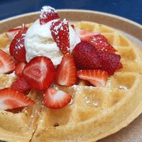 Vegan waffle at Chi Chi's in North London