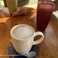 Latte and smoothies  at Amaranto in Tulum