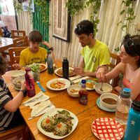 Lots of variety & even plain rice and beans for picky eaters. at Amaranto in Tulum