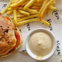 Okei vegan burger at Kenza in 