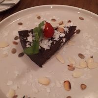 Raw choc vegan cake (the only vegan dessert, but it is good!) at Kenza in 