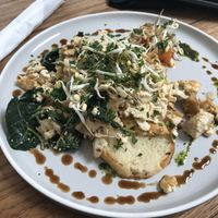 Tofu on toast at Kenza in 