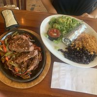Sizzling fajitas at Captain Jack's in Lahaina