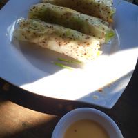 Vegetarian fresh spring rolls with tofu and mango  at Lubu in Mui Ne
