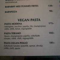 The vegan pasta dishes at Dolce Vita in Stockholm