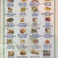 Menu Side B at Happy Platters in Dong Hoi