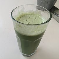 Green goddess juice (cucumber, spinach, ginger, and apple) at Tin Roof Cafe - Langata in Nairobi