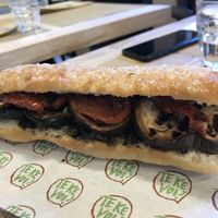 Panini Fritto with aubergine, sun-dried tomato’s and olive pate   at Te Ke Voi? in Trento