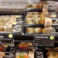 Premade vegan sushi at Yooji's Sushi in Luzern