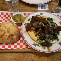 Plant based hummus, amazing!!! at Cafe Landwer - University Ave in Toronto