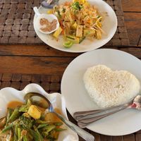 Pad Thai and panang curry  at Sea Gypsea in Koh Yao Noi