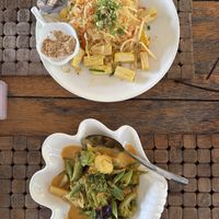 Pad Thai and panang curryy  at Sea Gypsea in Koh Yao Noi