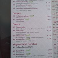 Menu 1 at Indian Tandoori in Mainz