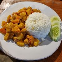 Veg and friend tofu Massaman at Yawee in Koh Lanta