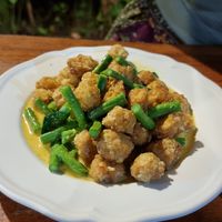 Veg and fried tofu red curry at Yawee in Koh Lanta