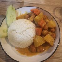 Vege and fried tofu curry at Yawee in Koh Lanta