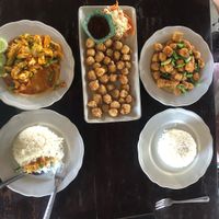Tofu as Appetizer and Main dish with vegetables spicy  at Yawee in Koh Lanta