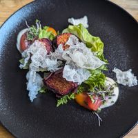 Tomato quinoa dish at Rataskaevu 16 in Tallinn