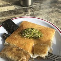 Vegan knafeh!!!! at Malek Sweets in Tel Aviv