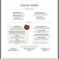Full vegan menu - including NaN Breads!!!!  at Taal Indian Restaurant in Strathaven