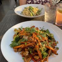 Front one is stir fry; the back one is mushroom fettuccini; both were delicious!  at CRAVE in Minneapolis