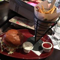 Impossible Burger with Truffle fries!  at CRAVE in Roseville