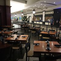 Mall side seating at CRAVE in Bloomington