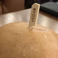 Nice little wooden label in the bun  at Batch in West Palm Beach