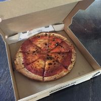 Vegan cheese pizza at Domino's Pizza in Wanaka