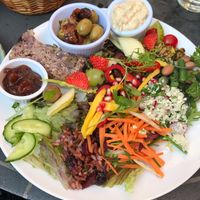 Deli dish at The Green Way Cafe in Matlock