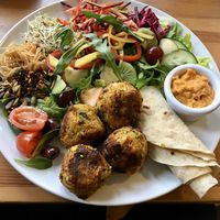 Falafel & Salad at The Green Way Cafe in Matlock