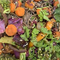 Soba with lime and ginger sauce  at Wildflower Cafe and Bakery in Arcata